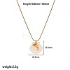 Summer Beach 304 Stainless Steel & Carved Natural Shell Pendant Necklaces for Women WG88CDD-07-1