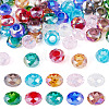 50Pcs 10 Colors Transparent Glass European Beads GPDL-TA0001-13-1