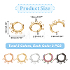 10 Pairs 5 Colors 304 Stainless Steel Hoop Earring Findings STAS-DC0011-06-2