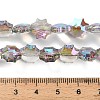 Electroplate Transparent Glass Beads EGLA-H112-04HR-01-4