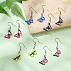 Alloy Enamel Dangle Earrings EJEW-JE05450-2