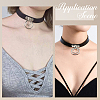 2Pcs Punk Rock Style Cowhide Leather Choker Necklaces NJEW-CL0001-40-5