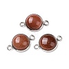 Natural & Synthetic Mixed Gemstone Connector Charms G-D059-01D-2