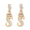 Eco-Friendly Brass Micro Pave Cubic Zirconia Pendants KK-K265-01G-S-1