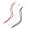 3Pcs 3 Colors 3MM Nylon Braided Cord Necklace Making AJEW-JB01470-1