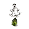 Brass Micro Pave Cubic Zirconia Pendants KK-L258-01P-C02-1