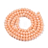 Electroplate Opaque Solid Color Glass Beads Strands EGLA-A044-P4mm-L33-3