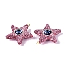 Handmade Polymer Clay & Rhinestone & Resin Big Pendants FIND-Q123-02B-2