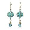 Synthetic Turquoise Dangle Earrings EJEW-MZ00669-03-2