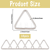 16Pcs Triangle Iron Linking Rings IFIN-CL0001-07P-2