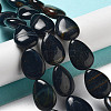 Natural Blue Tiger Eye Beads Strands G-P528-L20-01-2