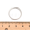 Rhodium Plated 925 Sterling Silver Adjustable Rings RJEW-S397-01P-06-5