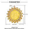 304 Stainless Steel with Crystal Rhinestone Pendants RB-OY001-25G-2