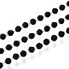 Handmade 304 Stainless Steel Faceted Round Link Chains CHS-N008-06G-02-1