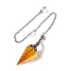 Natural Citrine Dowsing Pendulum Big Pendants G-H285-02P-09-2