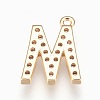 Brass Letter Pendants KK-P150-03G-M-2