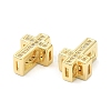 Rack Plating Brass Micro Pave Cubic Zirconia Charms KK-Q790-02G-2
