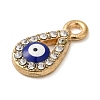 Alloy Enamel Rhinestone Glass Pendants ENAM-U003-02G-09-2