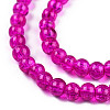 Spray Painted Crackle Glass Beads Strands CCG-Q001-6mm-08-2