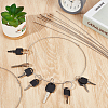 10Pcs Stainless Steel Cable Wire Keychains STAS-ME0003-35-4