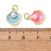 Brass Enamel Pendants KK-CBA0009-17G-3