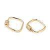Brass Micro Pave Clear Cubic Zirconia Screw Carabiner Lock Charms KK-Z118-06G-01-2