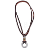 1Pc Men Adjustable Cowhide Pendant Necklaces NJEW-GF0001-21-7