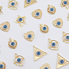 30Pcs 5 Styles Rack Plating Alloy Enamel Evil Eye Pendants FIND-DC0002-43-3