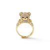 Cubic Zirconia Bear Adjustable Ring RJEW-K240-07G-1