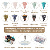 Fashewelry 20Pcs 10 Styles Natural & Synthetic Mixed Gemstone Pendants G-FW0001-36-14