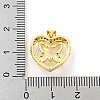 Rack Plating Brass Micro Pave Clear Cubic Zirconia Pendants ZIRC-L100-155G-01-3