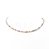 Natural Pearl & Glass Beaded Necklace for Women NJEW-JN04241-4