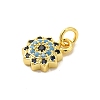 Real 18K Gold Plated Rack Plating Brass Micro Pave Cubic Zirconia Pendants Charms KK-S396-01G-2