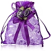 10Pcs Organza Gift Drawstring Bags with Rose PW-WGCF1DC-05-1