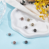 8Pcs 4 Colors Brass Micro Pave Cubic Zirconia Beads KK-ME0004-21-4