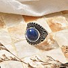 Natural Lapis Lazuli Adjustable Rings RJEW-I108-03AS-02-2