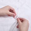 6Pcs 3 Styles Flat Round & Flower Alloy Cufflinks FIND-ME0004-46-4