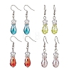 Teardrop Electroplate Glass Dangle Earrings EJEW-JE06796-3