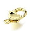 Heart Brass Lobster Claw Clasps KK-V007-20G-2