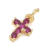 Brass Micro Pave Cubic Zirconia Pendants KK-A293-20G-01-2