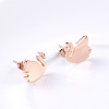 Swan 304 Stainless Steel Stud Earrings DT5024-3-1