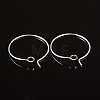 Silver Color Plated Brass Earring Hoops X-EC067-1S-2