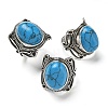 Synthetic Turquoise Adjustable Rings RJEW-I108-02AS-09-4