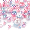 497Pcs 5 Style Rainbow ABS Plastic Imitation Pearl Beads OACR-YW0001-07A-7