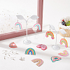 16Pcs 8 Styles Rainbow Acrylic Charm Dangle Earring Making Kits DIY-SC0021-37-4