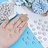 Handmade Polymer Clay Rhinestone European Large Hole Beads with Silver Color Plated Brass Cores FPDL-PA0001-02B-3