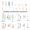 96Pcs 5 Style Two Tone Transparent Spray Painted Glass Pendants GLAA-SC0001-52-2