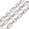 201 Stainless Steel Oval Link Chains CHS-F024-02A-P-1