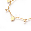 304 Stainless Steel Charm Anklets AJEW-O028-01G-2