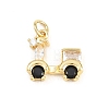 Brass Micro Pave Cubic Zirconia Pendants KK-F938-39G-01-1